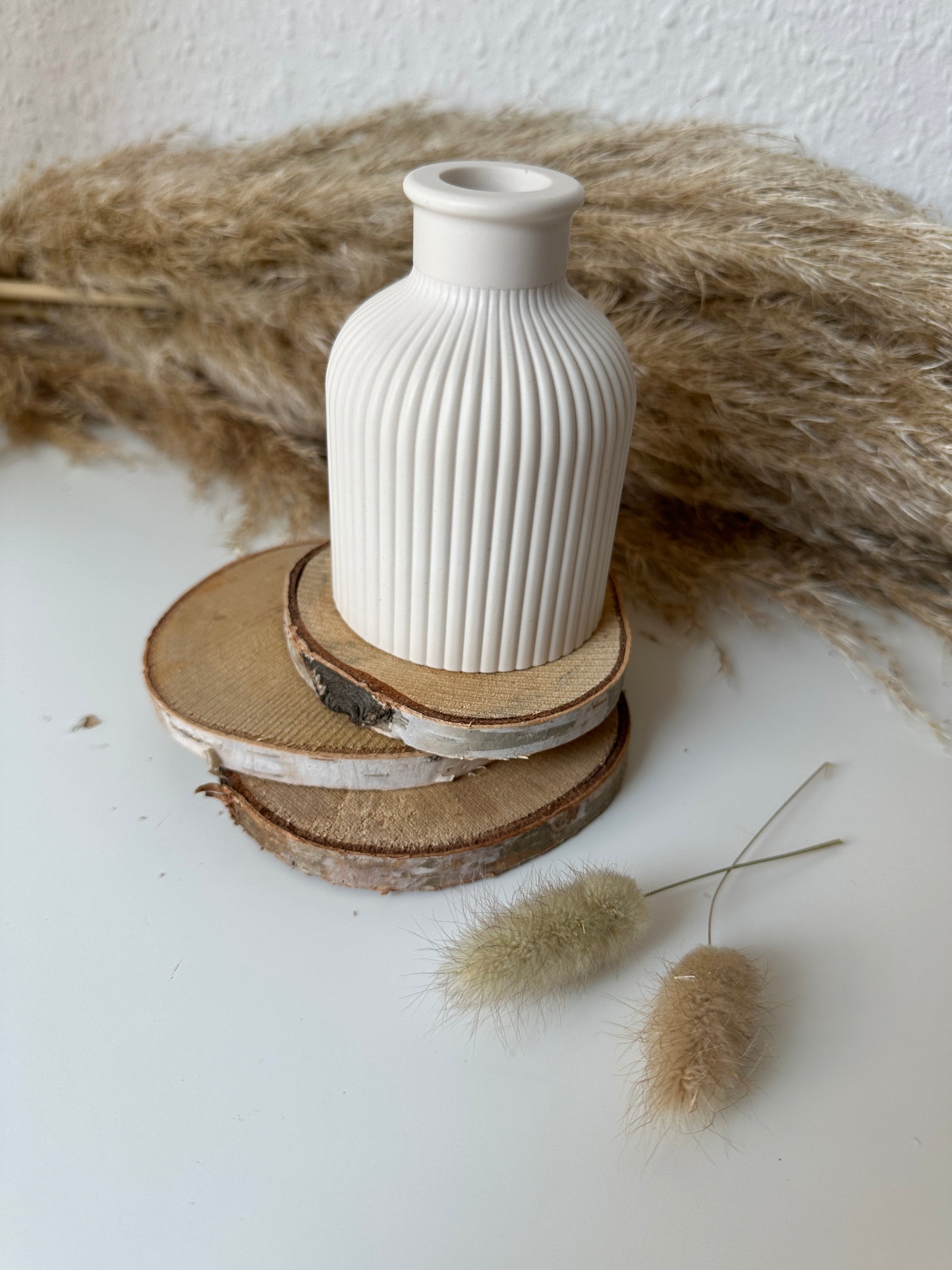 Vase geriffelt