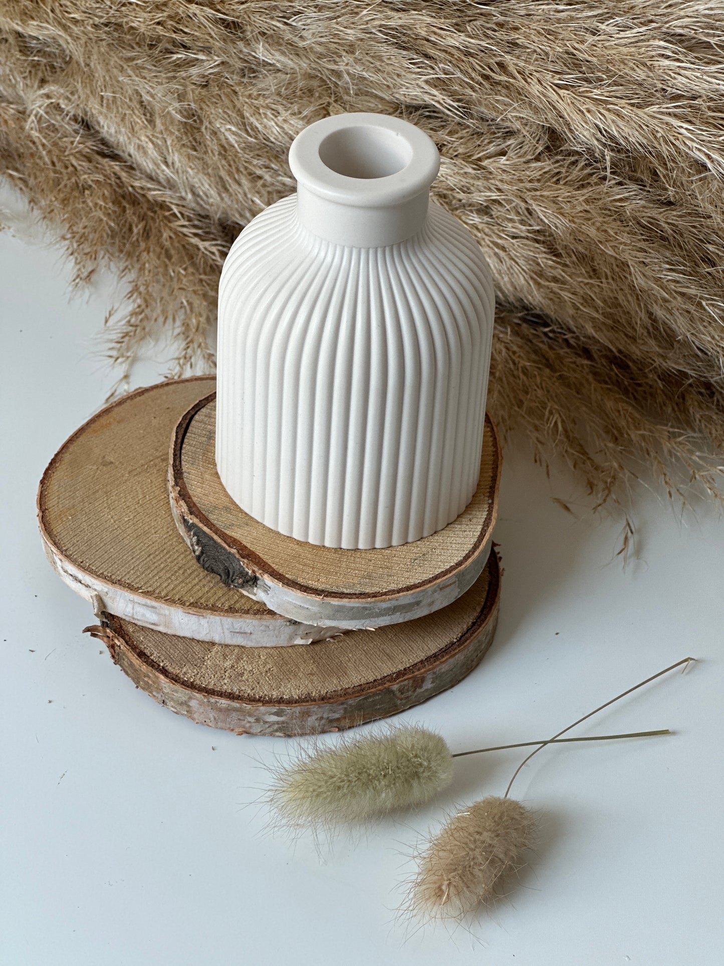 Vase geriffelt