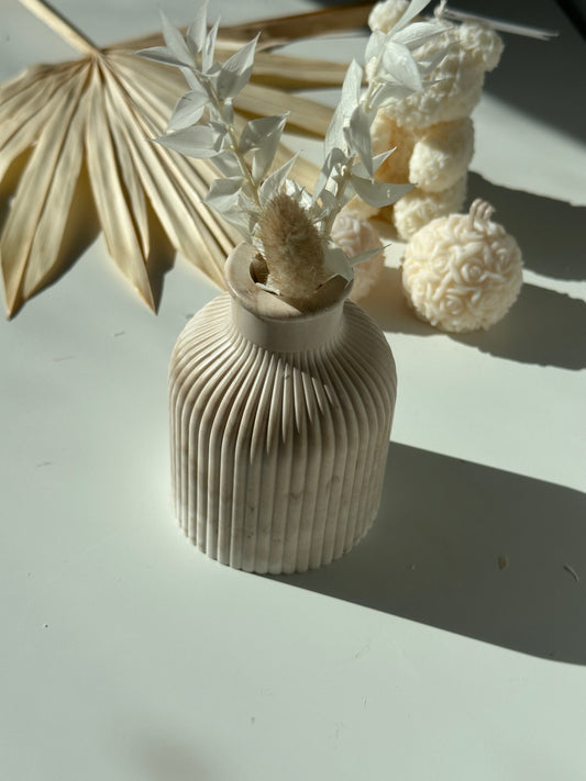 Vase geriffelt