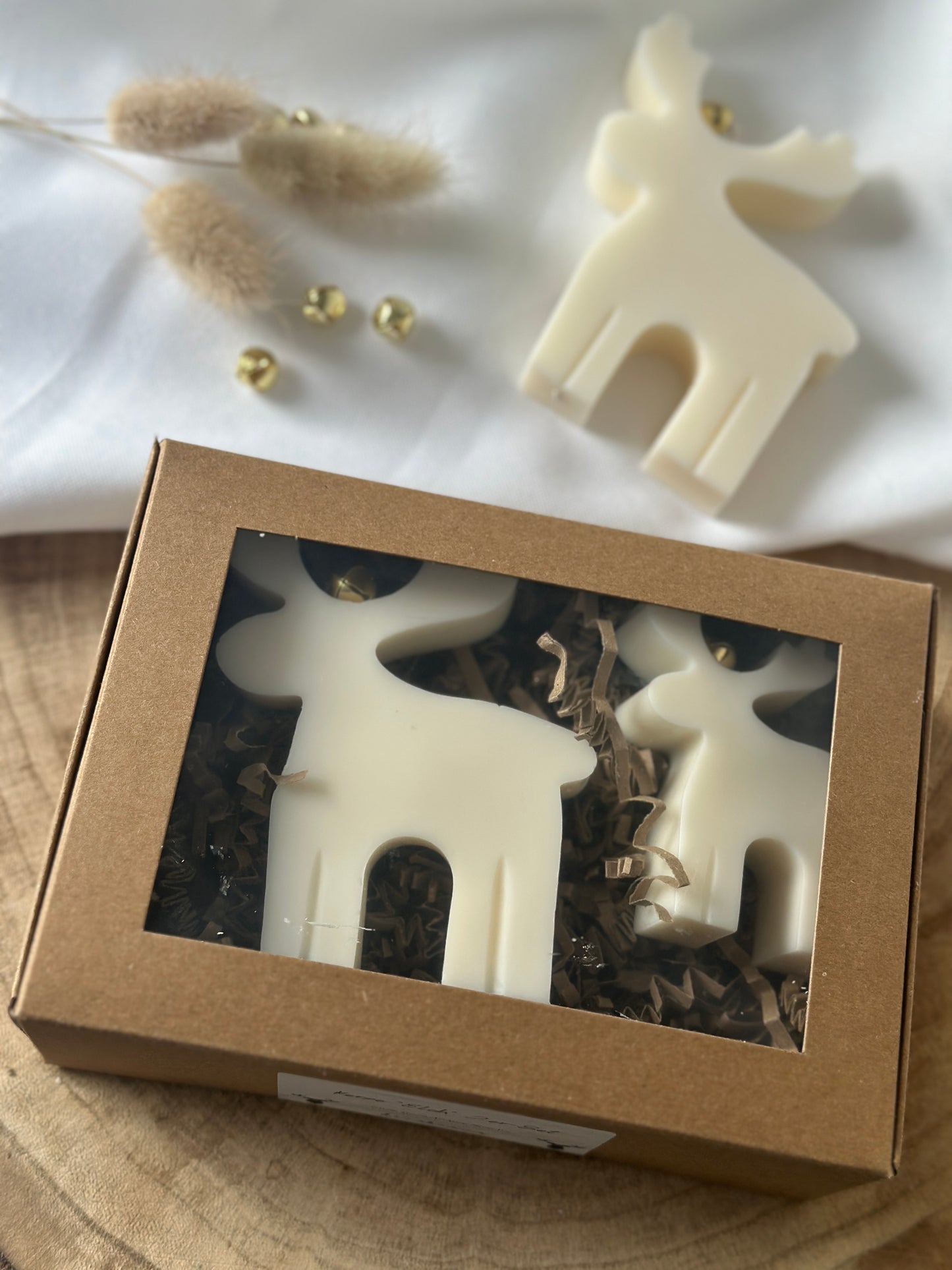 2er-Set Kerze "Elch" | Geschenkset