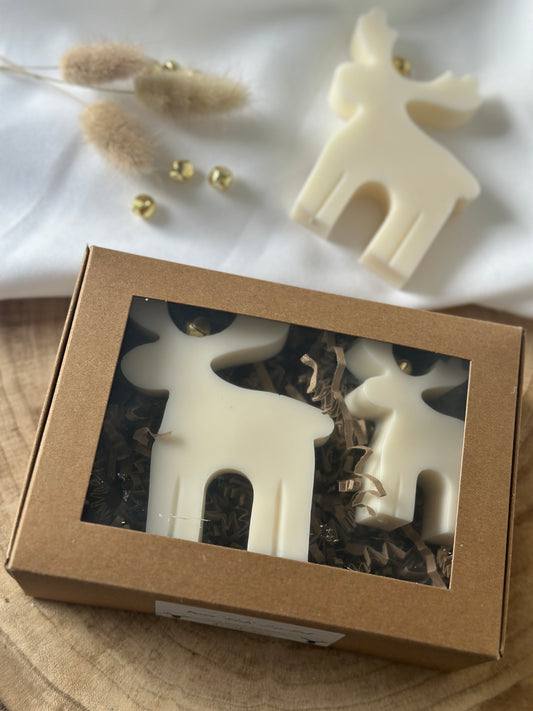2er-Set Kerze "Elch" | Geschenkset