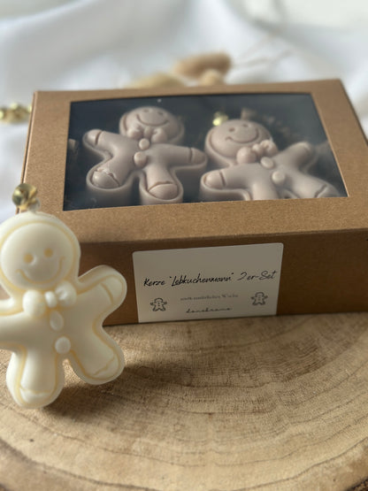 2er Set Kerze "Lebkuchenmann" | Geschenkset