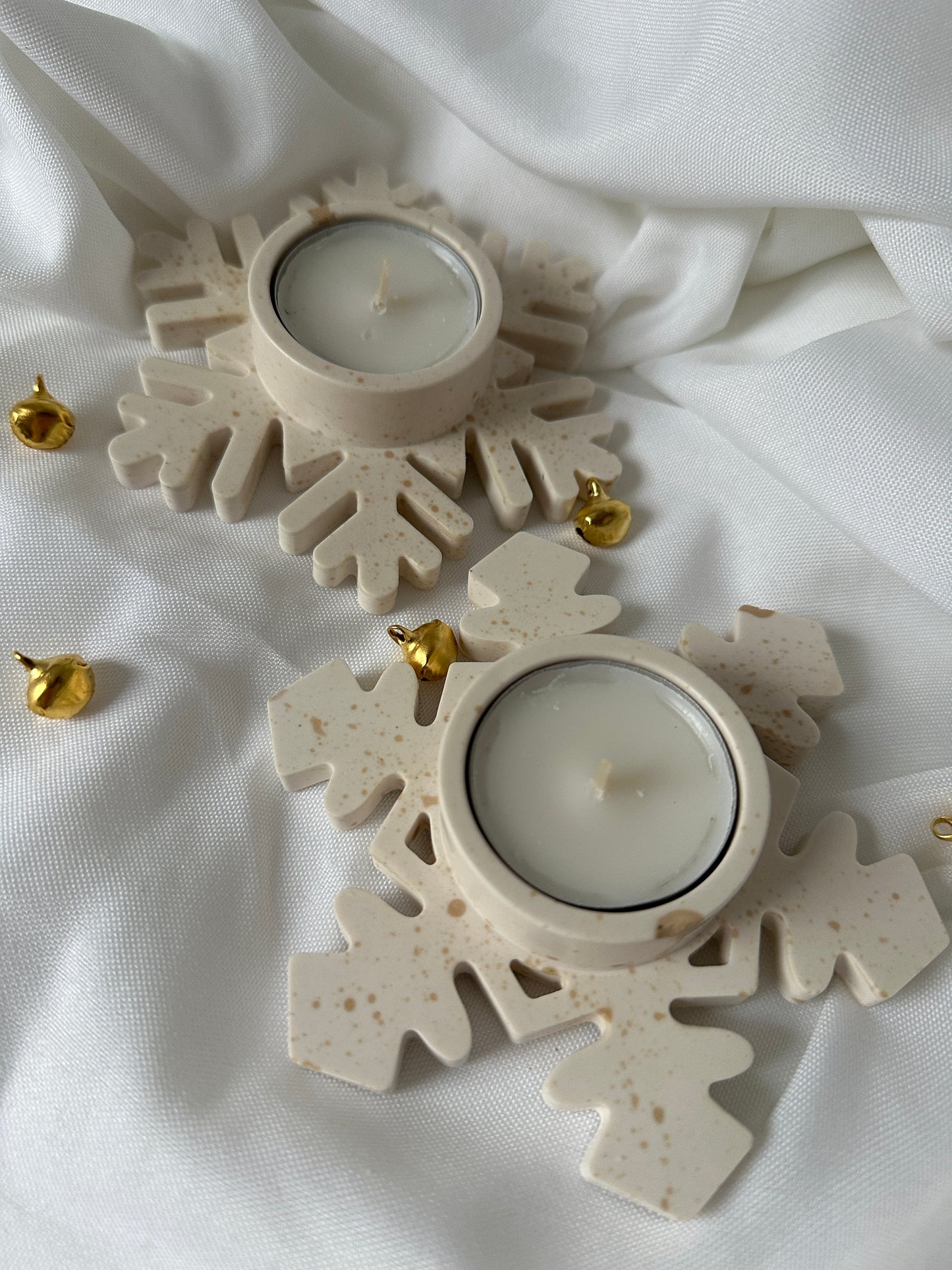 2er Set Teelichthalter "Schneeflocke"
