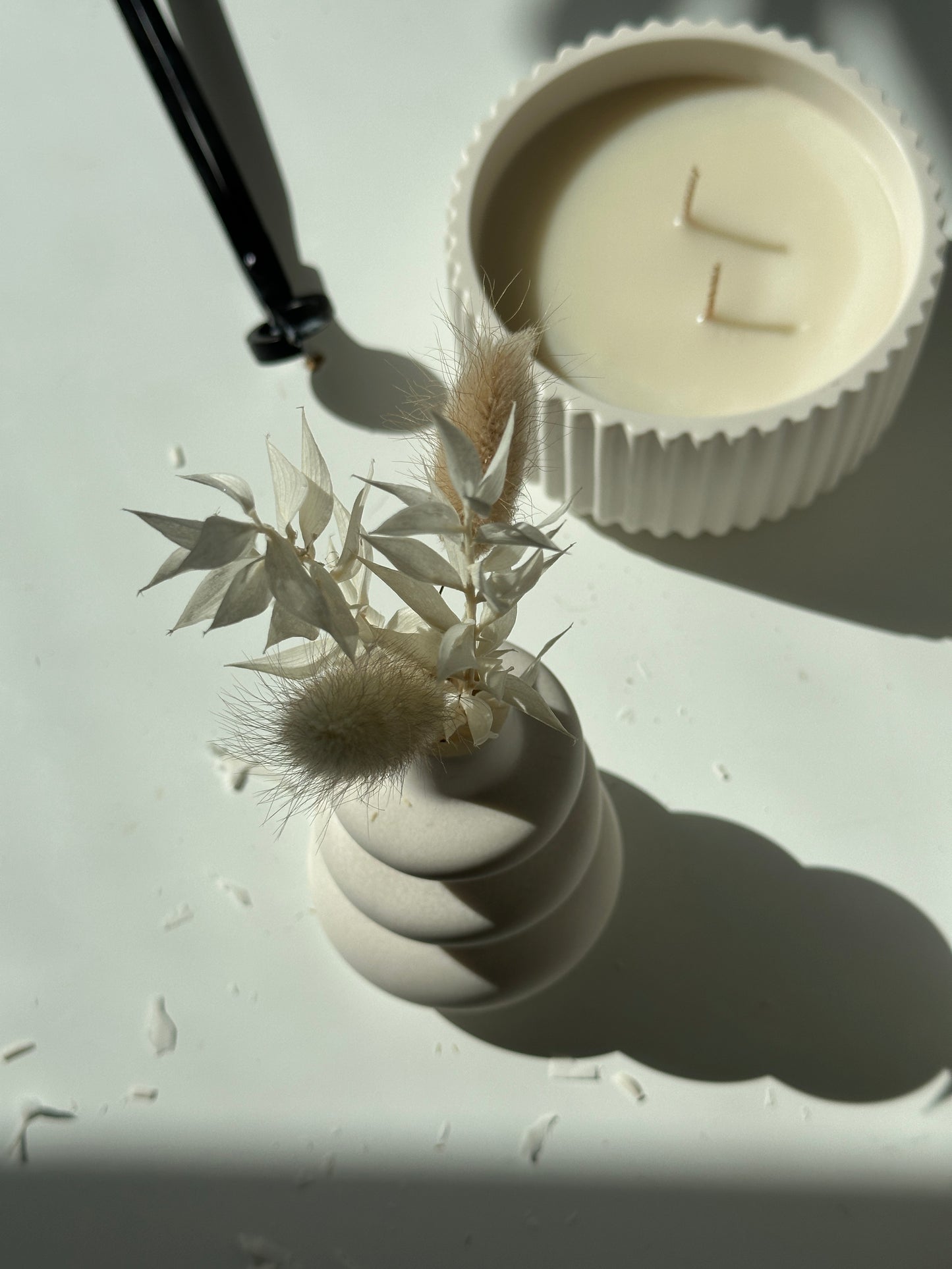 wavy ceramic vase