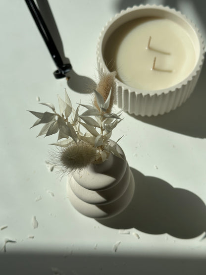 wavy ceramic vase