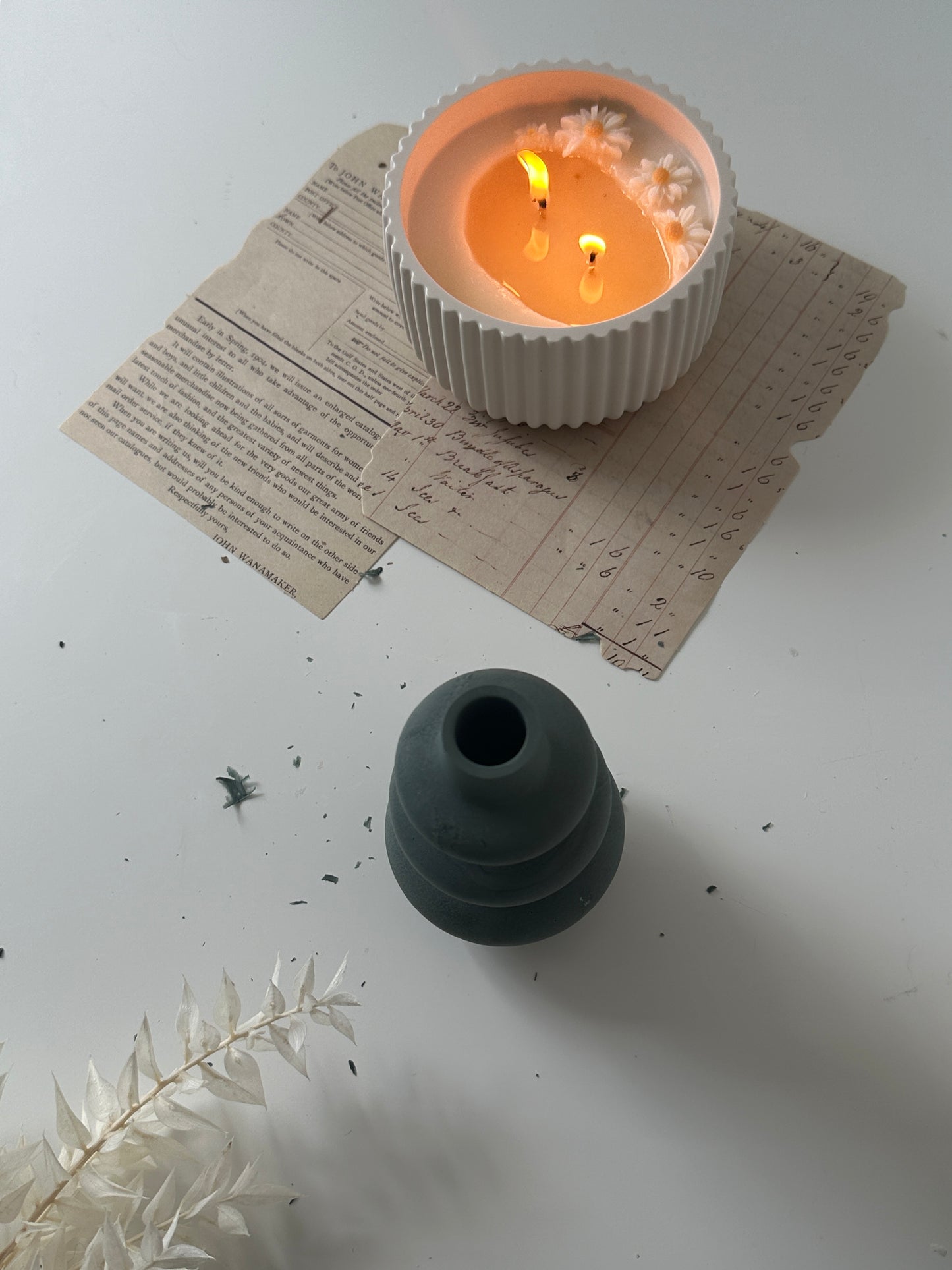 wavy ceramic vase